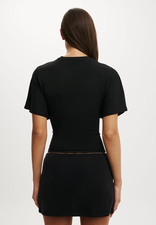 Cotton On - Batwing Short Sleeve Tee - Black