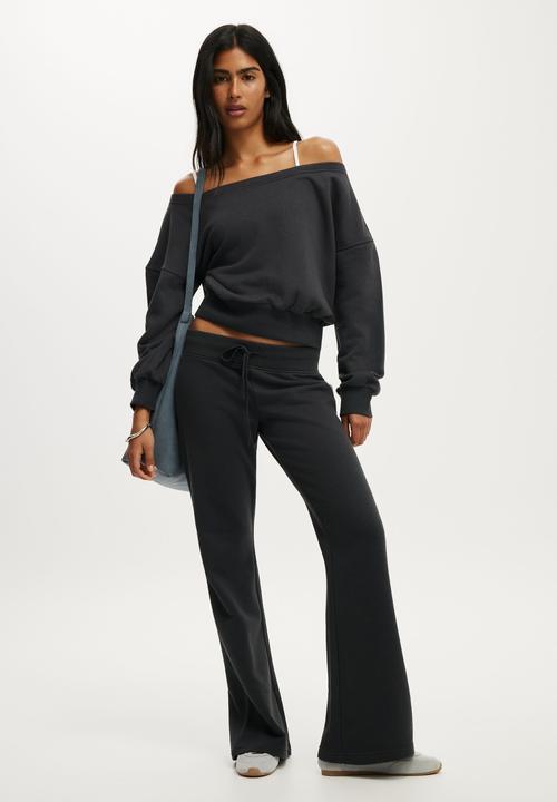 Cotton On - Relaxed Off Shoulder Sweatshirt - Shadowstone
