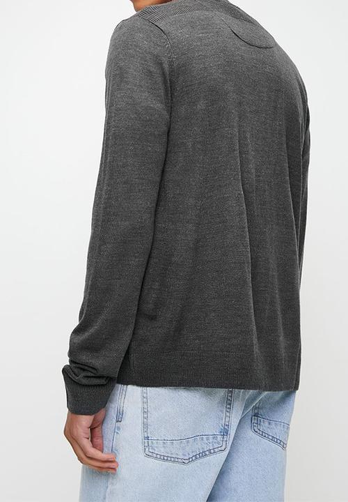 Brave Soul - Knitwear - Dark Charcoal Marl