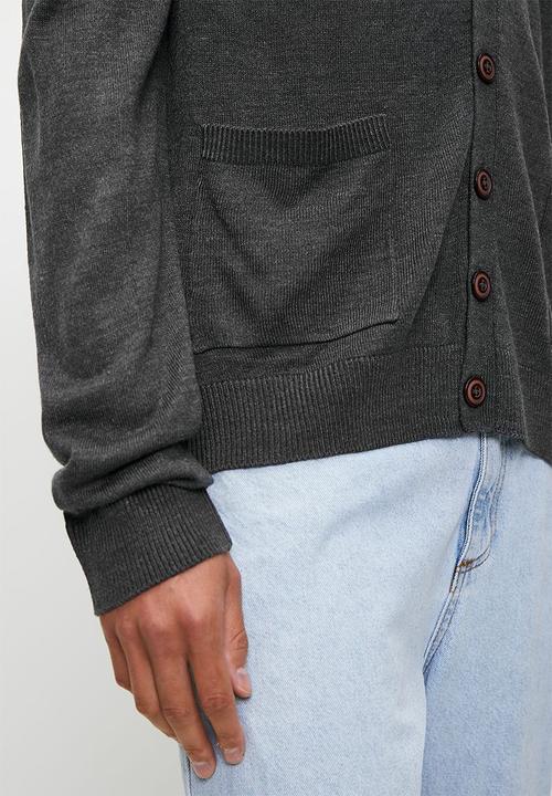 Brave Soul - Knitwear - Dark Charcoal Marl
