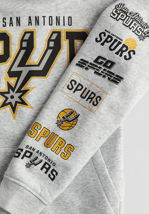 H&M - Printed hoodie - light grey/san antonio spurs