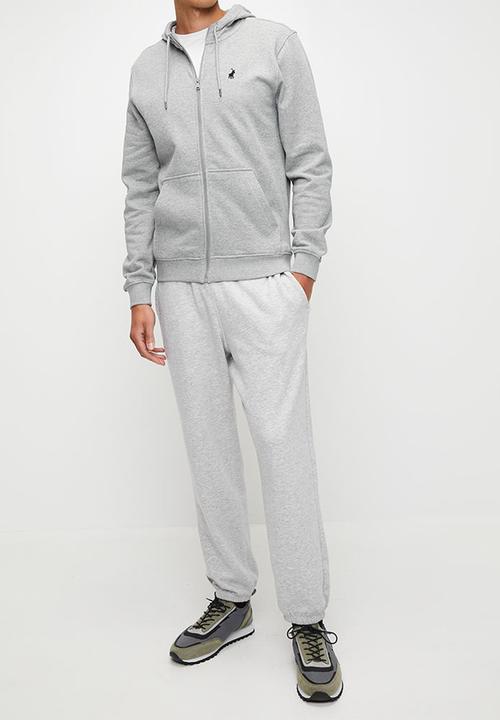 POLO - Men sport ls hoodie - grey melange