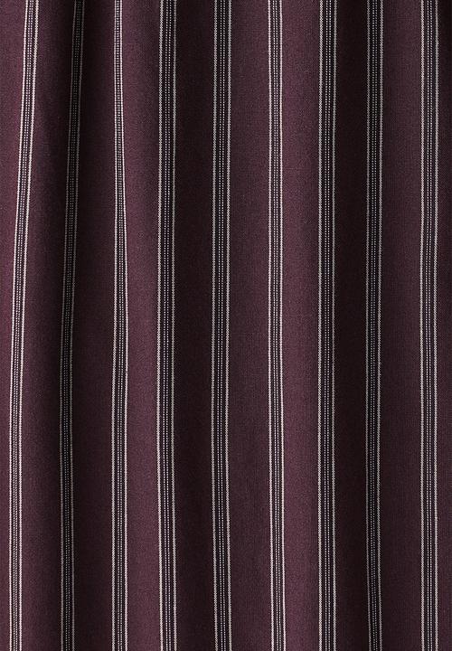 H&M - Relaxed fit poplin trousers - plum purple striped