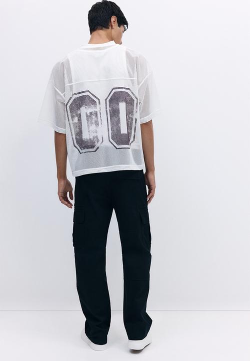 H&M - Regular fit twill cargo trousers - black
