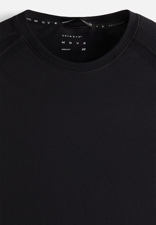 H&M - Muscle fit sports top with drymove™ - black