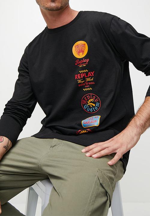 Replay - Lutho long sleeve T-shirt - black