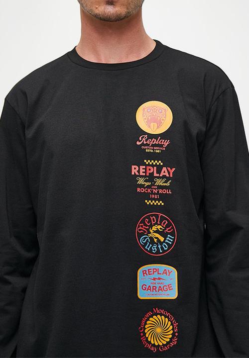 Replay - Lutho long sleeve T-shirt - black