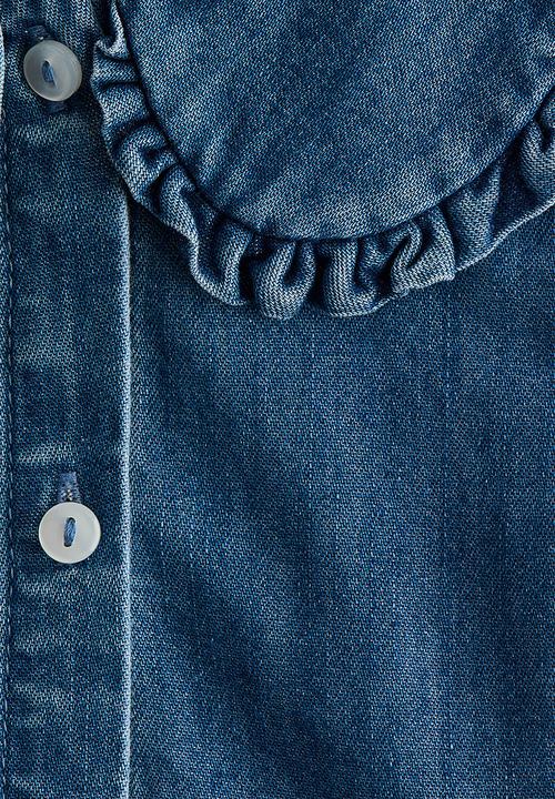 H&M - Collared denim dress - denim blue