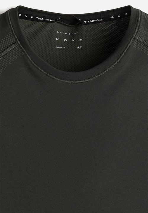H&M - Muscle fit sports top with drymove™ - dark green