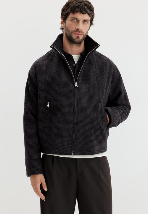 H&M - Woven jacket - dark blue checked