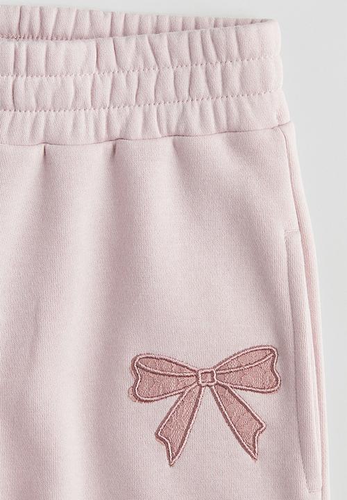 H&M - Straight sweatshirt joggers - light dusty pink