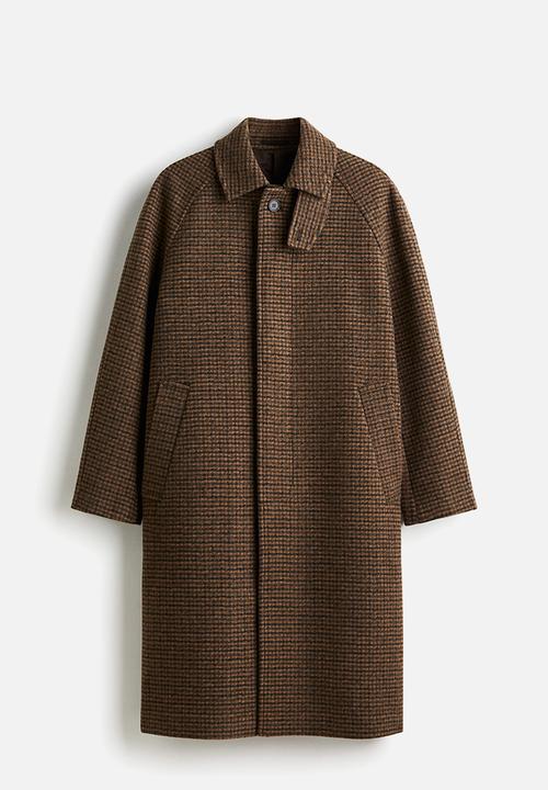 H&M - Car coat - dark brown checked