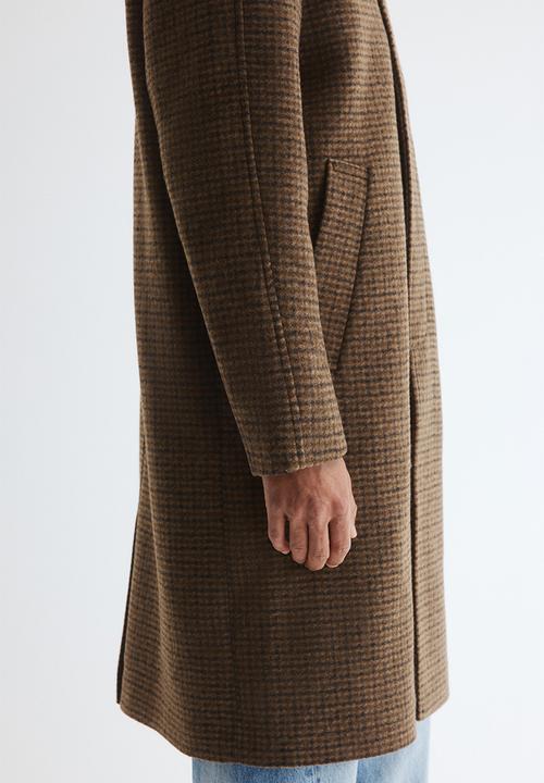 H&M - Car coat - dark brown checked