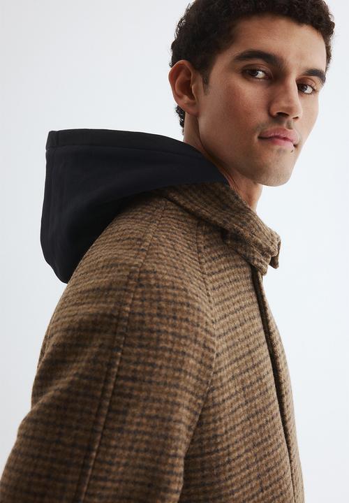 H&M - Car coat - dark brown checked