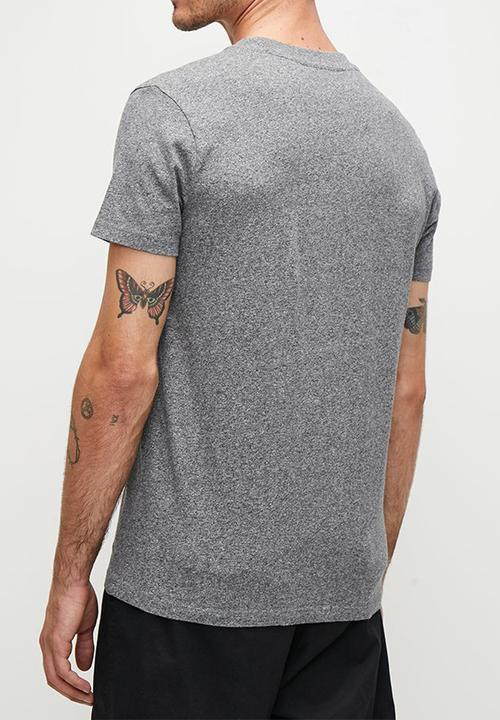 Superdry. - Essential logo emb tee - volcanic black grit