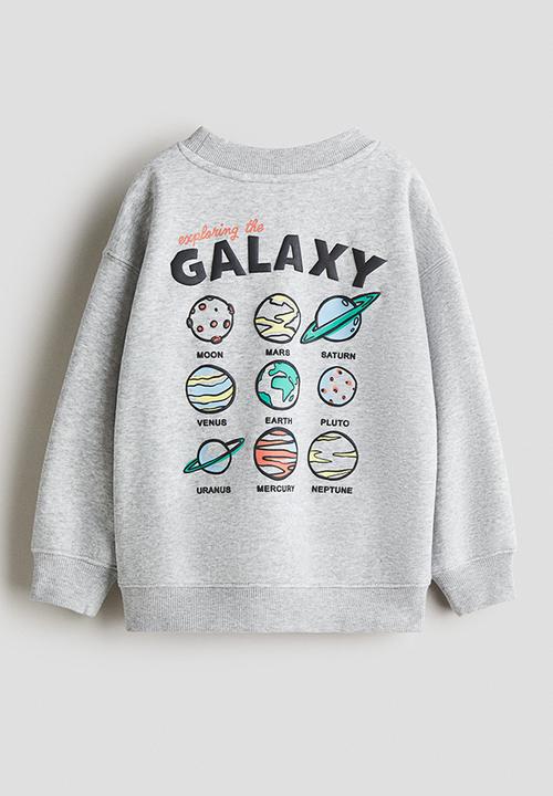 H&M - Printed sweatshirt - grey marl saturn