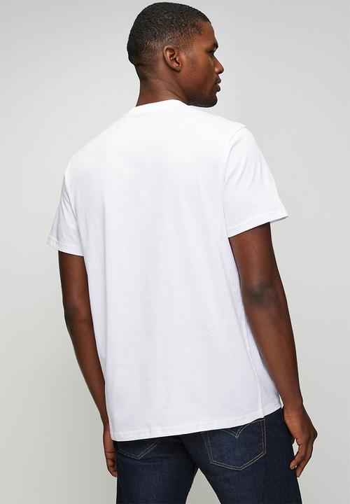GUESS - Cn Short sleeve Small Logo Tee - Pure White