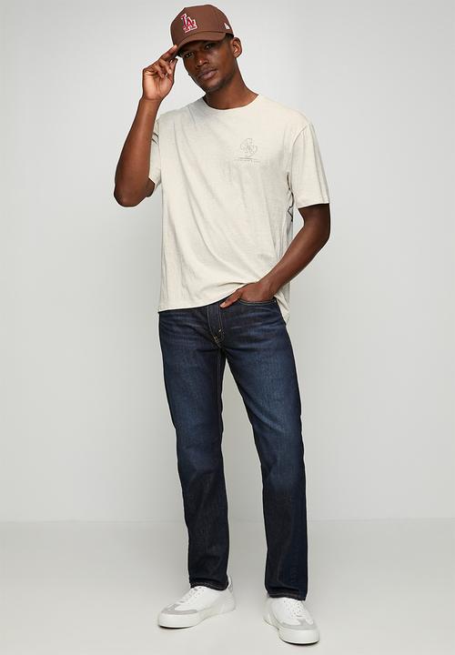 GUESS - Short sleeve Bsc Dstrssd Quattro G Tee - Light Oatmeal Heather M11