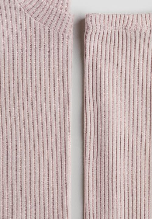 H&M - 2-Piece top and trousers set - light dusty pink
