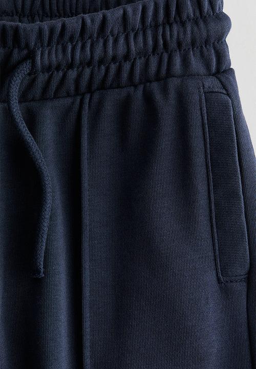 H&M - Crease-leg joggers - navy blue