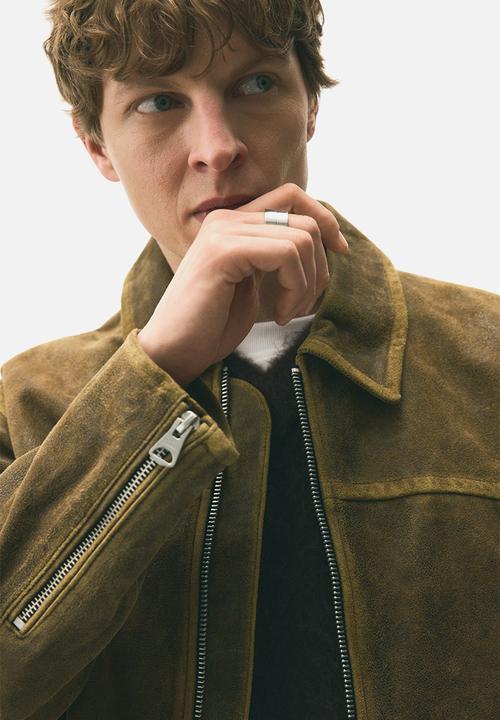 H&M - Leather biker jacket - brown