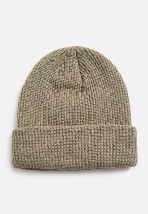 Tessa Design - Cadence Ribbed Turn Up Beanie - Brown