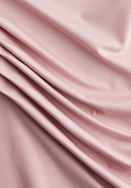 H&M - Draped one-shoulder top - light pink