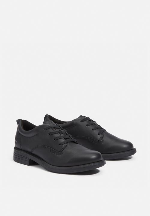 靴 SQUARE TOE SHOES /eaphi Verona square lace up shoe - black full grain