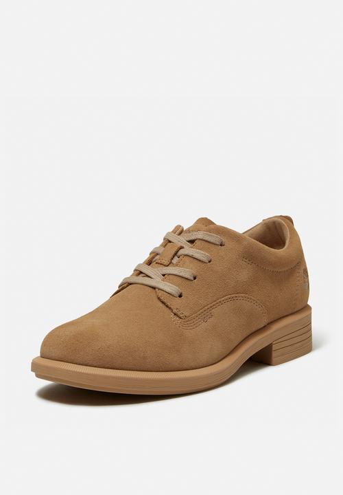 Timberland - Verona square lace up shoe - medium beige suede