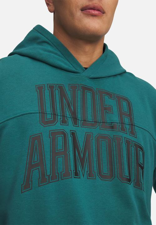 Under Armour - UA Rival LW Graphic Hoodie - Rack Green/Black