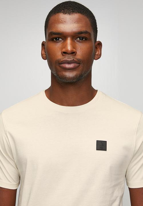 POLO - Jensen Rubber Badge Short sleeve Tee - Ecru