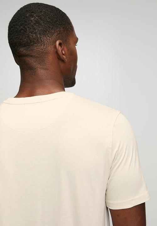 POLO - Jensen Rubber Badge Short sleeve Tee - Ecru