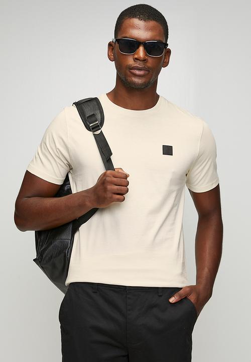 POLO - Jensen Rubber Badge Short sleeve Tee - Ecru