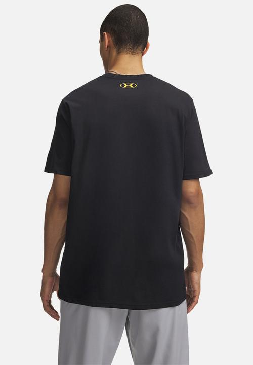 Under Armour - UA MVARSITY CREST SS Tee  - Black/Campus Gold