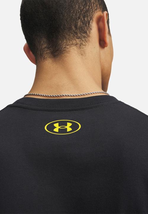 Under Armour - UA MVARSITY CREST SS Tee  - Black/Campus Gold