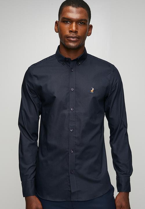 POLO - Iman Classic Oxford Long sleeve Shirt - Navy