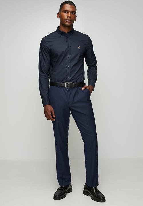 POLO - Iman Classic Oxford Long sleeve Shirt - Navy