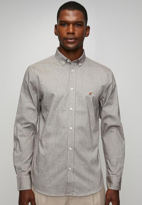 POLO - Iman Ls Oxford Shirt Iman - Brown
