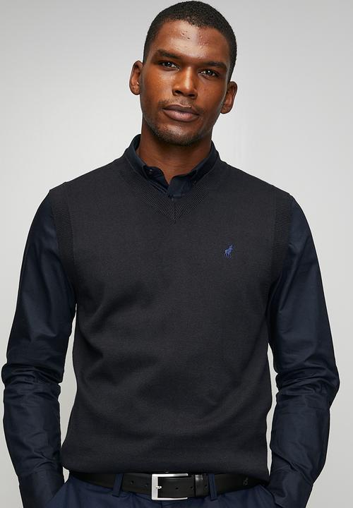 POLO - Luke  Stripe Crew Long Sleeve Knitwear  - Navy