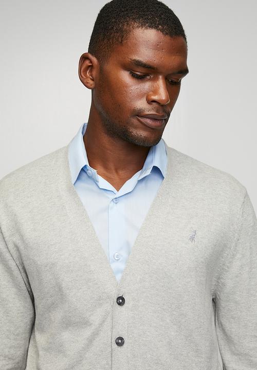 POLO - Maxon Plain Cardigan  - Grey Melange