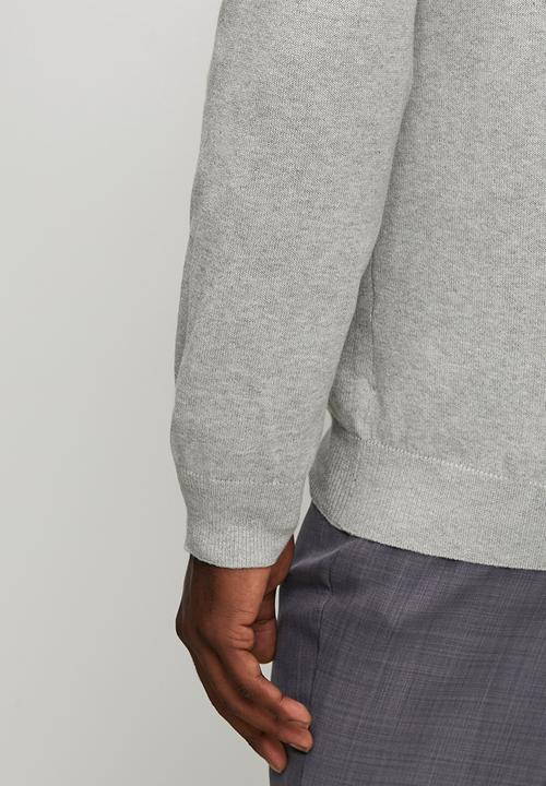 POLO - Maxon Plain Cardigan  - Grey Melange