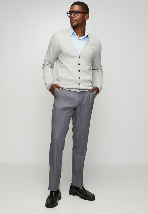 POLO - Maxon Plain Cardigan  - Grey Melange