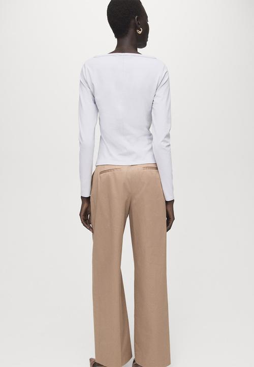 MANGO - T-shirt murma - light pastel blue