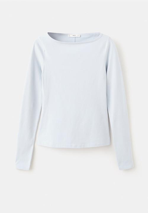 MANGO - T-shirt murma - light pastel blue