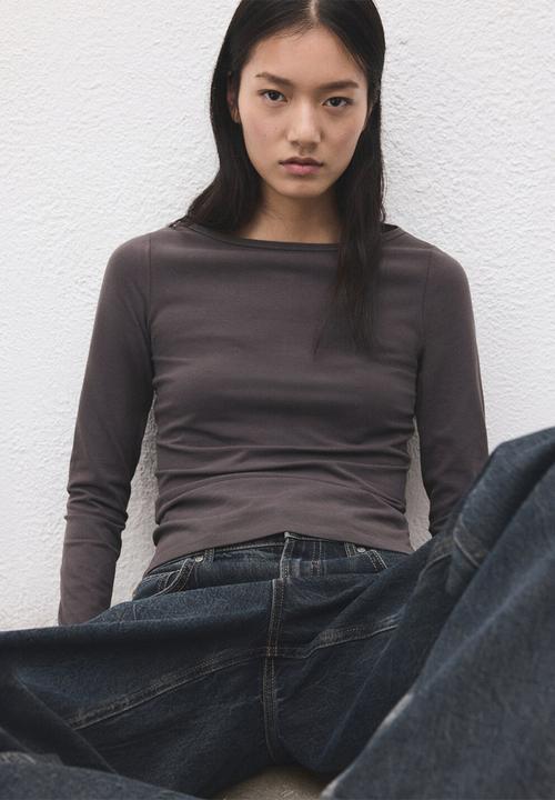 MANGO - T-shirt murma - charcoal