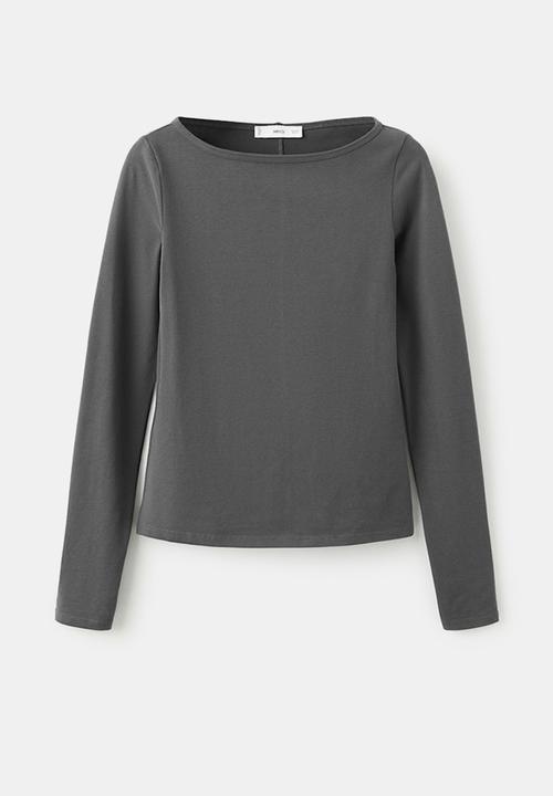 MANGO - T-shirt murma - charcoal
