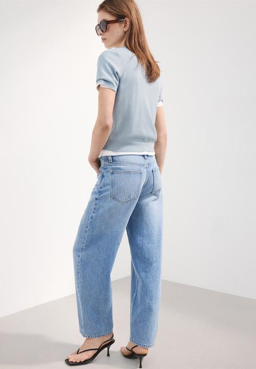 MANGO - Jeans bet - open blue
