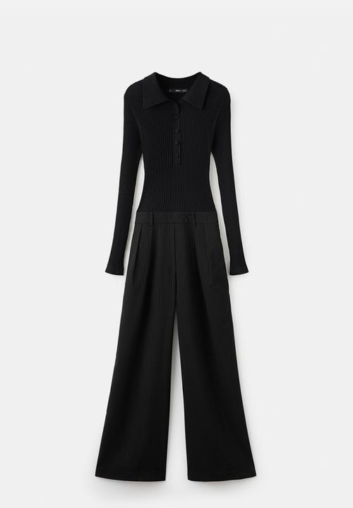 MANGO - Jumpsuit irim- black