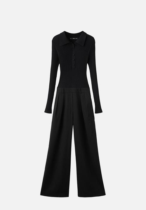 MANGO - Jumpsuit irim- black
