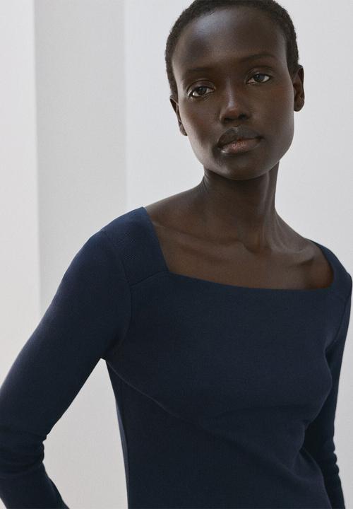 MANGO - T-shirtporta - midnight navy